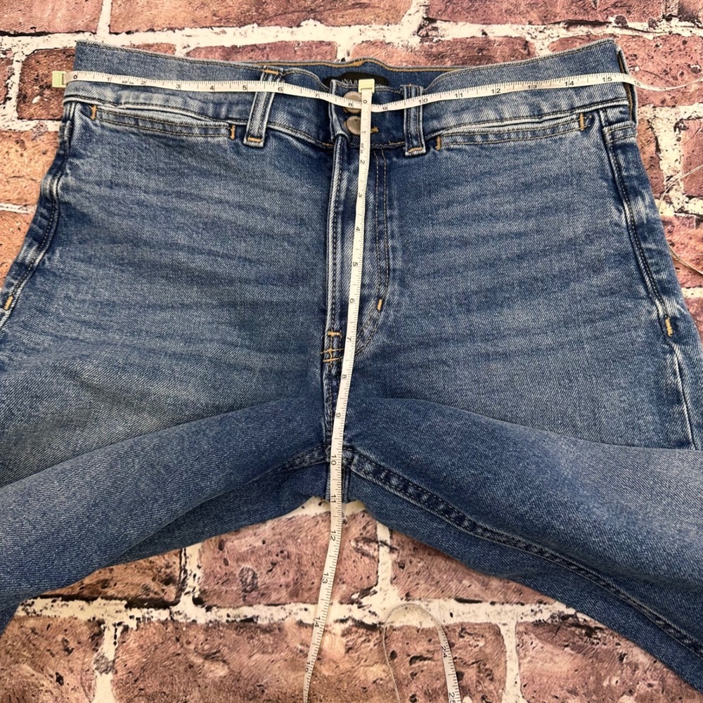 Banana Republic Premium Denim HR Clean Girl Wide-Leg Crop Jeans Blue Size‎ 29 - Picture 9 of 16